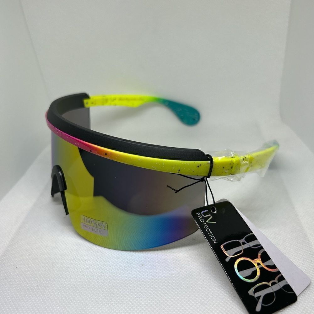 Shield Mirrored Unisex Shades Sunglasses